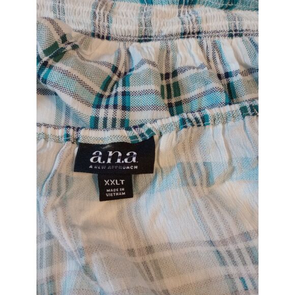 Ana Women's Size XXLT Naples Stripes Pull Over Ruffle Top -NWT - Picture 5 of 8